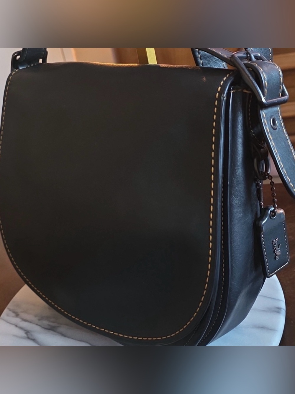 Coach 1941 Saddle 23 Black Glovetanned Leather Crossbody Bag